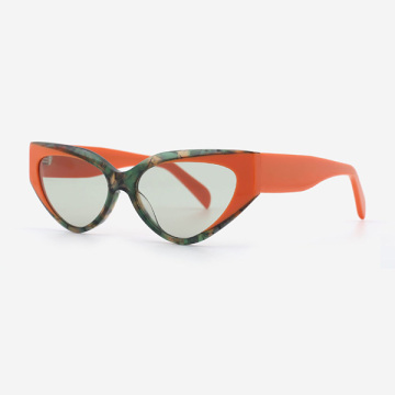 Lamination Cat Eye Fashion Acetate Women's Sunglasses