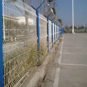 curved welded wire bridge fence