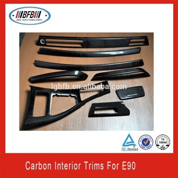 2004-2011 CARBON FIBER INTERIOR TRIMS COMPLETE 8 PCS SET GENUINE FOR BMW E90