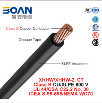 Xhhw/Xhhw-2 CT, Building Wire, 600V, Cu/XLPE (UL 44/CSA C22.2/ICEA S-95-658/NEMA WC70)