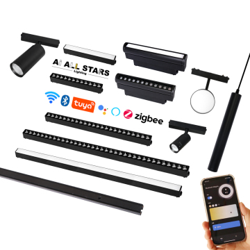 6mm İnce Manyetik Track Işık Sistemi - Siyah/Beyaz Ultra İnce LED Rail Lambası