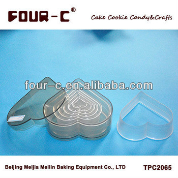 Heart shaped PC cookie cutters,hot selling cookie tools