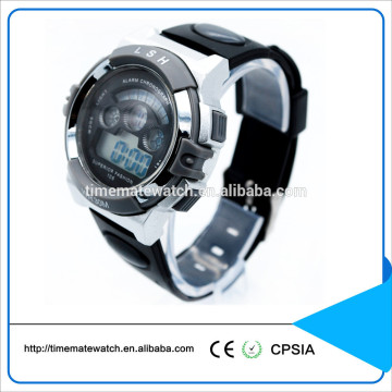Waterproof clod light sports digital wrist plastic watch with silicone changeable straps
