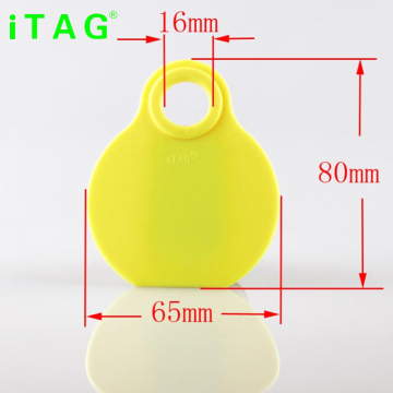 Re-usable Yellow Dog Neck Tag with Number and Owner Name Laser Engraved