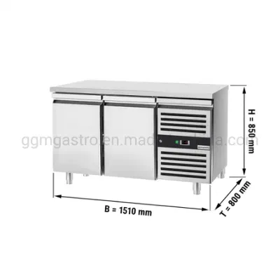Stainless Steel Pastry Counter Cake Display Chiller Freezer Cake Showcase Refrigerator Fridge for Cafe Shop
