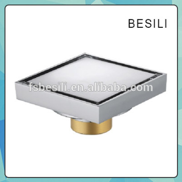 Square Chrome Brass Shower Drain Filter W018