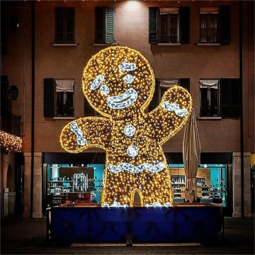 3D LED Gingerbread Man Outdoor Christmas Lights for City Decoration