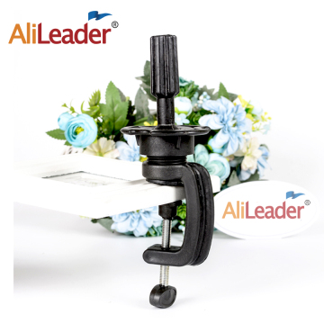 AliLeader Black Mannequin Head Holder Stand Wig Head Table Clamp for Wig Making