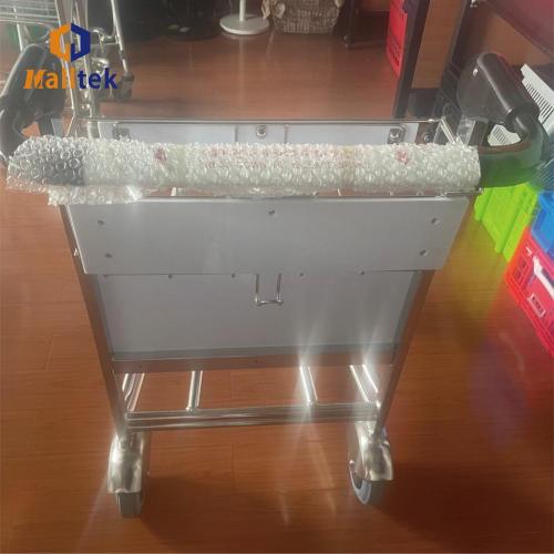 China 2 tiers stainless steel airport luggage trolley Manufactory