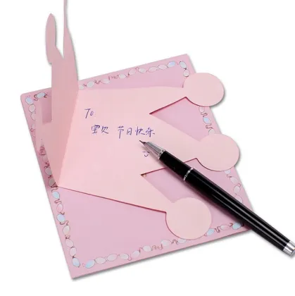 Crown shaped birthday card with envelope