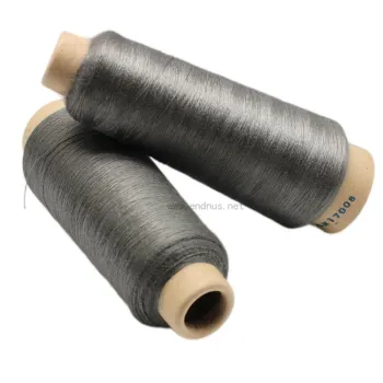 Flame Retardant Metallic Yarn SUS 304 316L Stainless Steel Fiber Spun Yarn