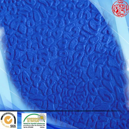Good seller 100% polyester velvet Embossed fabric for sportswear