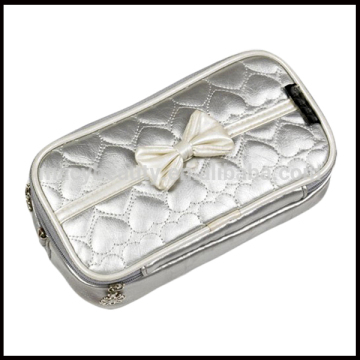 New design sweety bowknot PU cosmetic case for girl