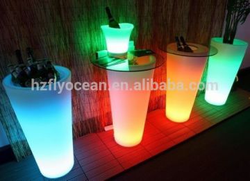 FO-9506 color changeable LED Flower Pot for hotel decorate