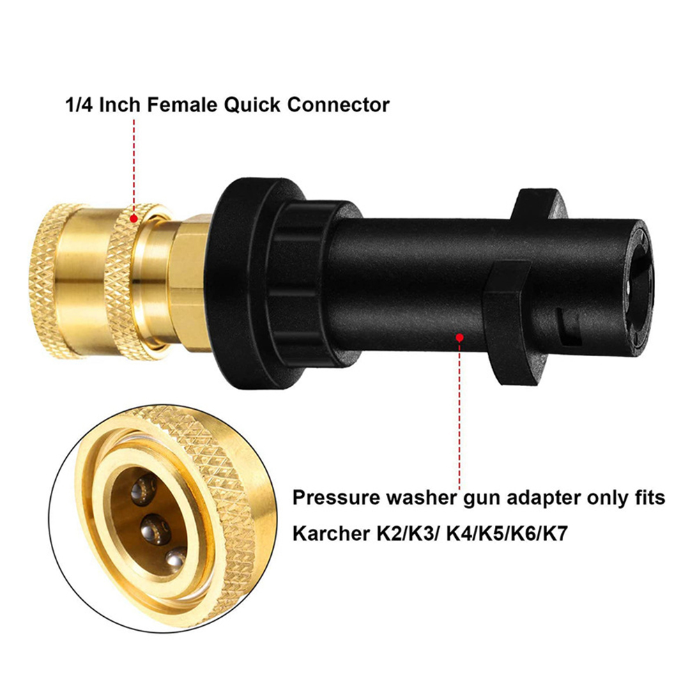 Biltillbehör1800psi Electric High Pressure Washer Adapter för K2K3K4K5K6K7 Munstycke för sprutpistolvattenbiltvätt