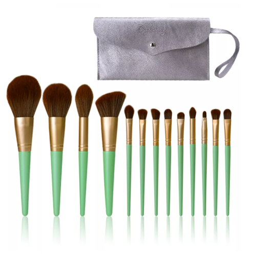 2022 Hot Saling 13pcs Curely and Vegan Cosmetic Makeup Brushes Kit