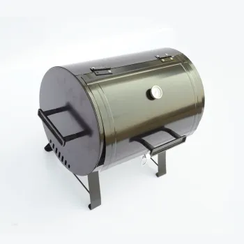 Portable Cylindrical Tabletop Oven BBQ Charcoal Grill