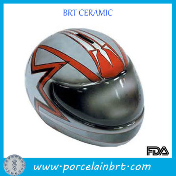 Motorcycle Helmets ceramic large piggy bank