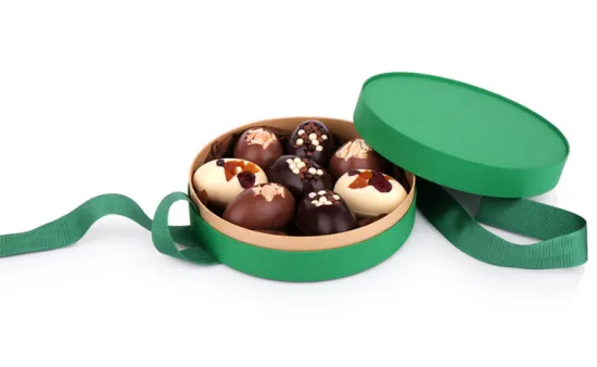Luxury paper tube packaging round chocolate box
