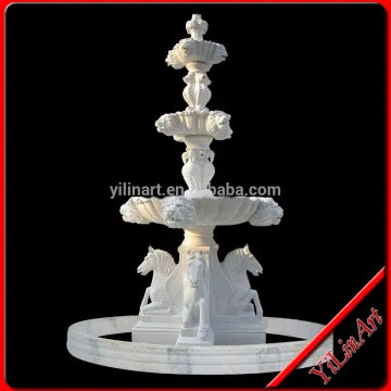 White Stone Garden Fountains Decorative Outdoor Water Fountain