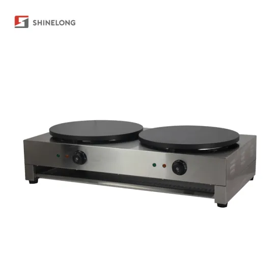 Professional Stainless Steel Double Plate Electric Crepe Makers Pan