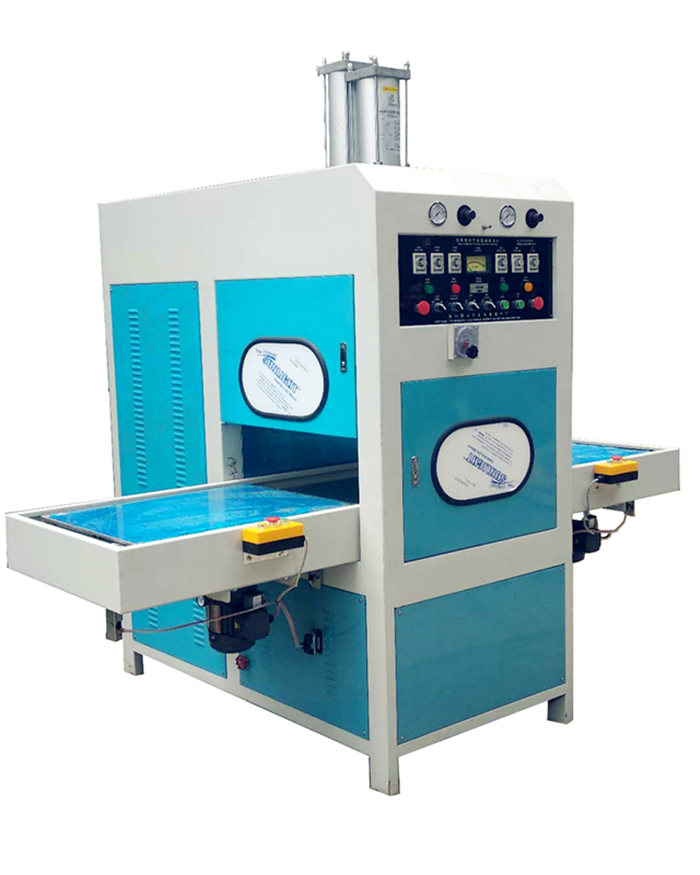 High frequency welding machine with embossing