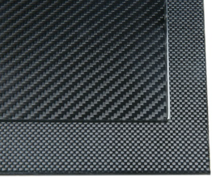 Feuille de fibre de carbone d'épaisseur 1 mm 2 mm 3 mm