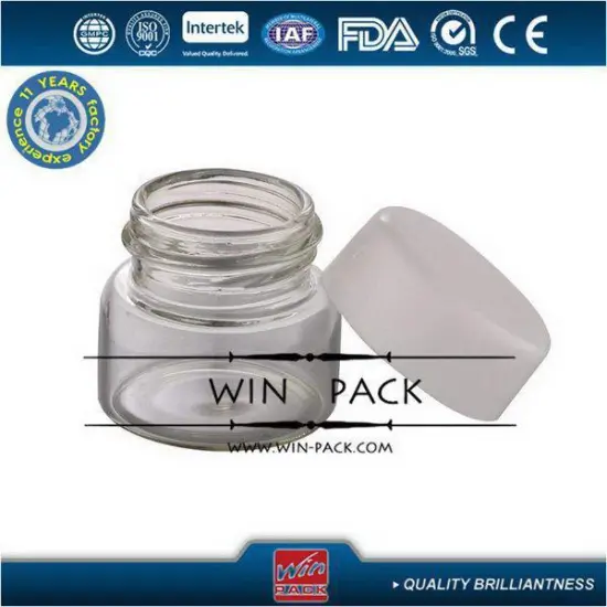 Design hot-sale glass eyes cream jar