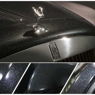 Metallic Diamond Shine Black Car Wrap Vinyl