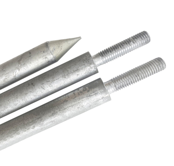 Wholesale Threaded Electrical Earth Electrode Three-Stage Hot Dip Galvanized Ground Rod for Earth Protection Systems