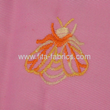 100% Cotton Animal Embroidered Twill Fabric 