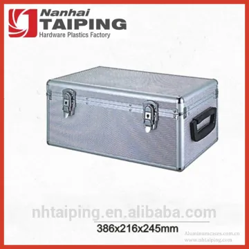 Silver CD DVD Aluminum Holder Box Storage Case with Lock and Key