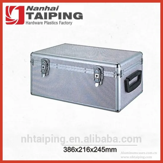 Silver CD DVD Aluminum Holder Box Storage Case with Lock and Key