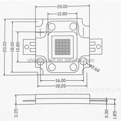 High Power COB UV LED Chip 365nm 10W - LG Chip UltraViolet LED