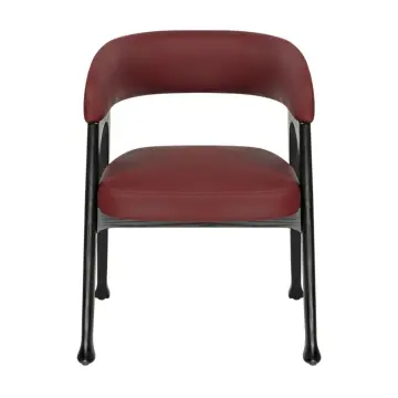 New design red leather backrest single chairs