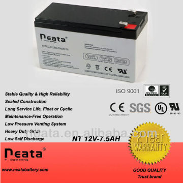 12v 7.5ah lead acid battery for telecommunication equipments