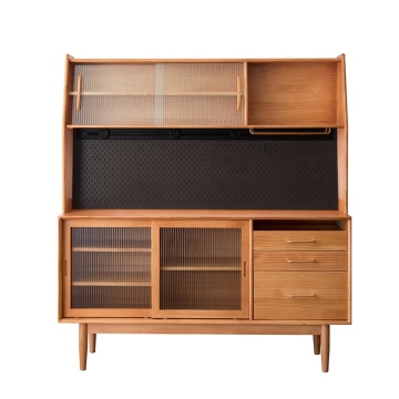 Modern Luxury Melting Light Solid Wood Storage Cabinet