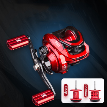 Double Magnetic 18+1BB 7.2:1 Pesca 8kg Drag Baitcasting Reel