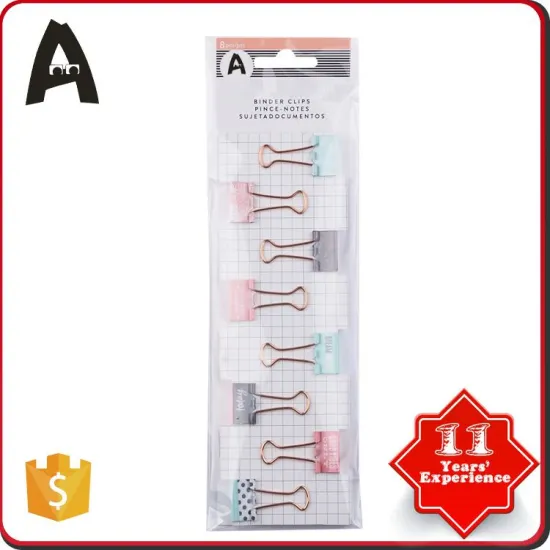 2017 Best sale factory supply hollow out binder clip