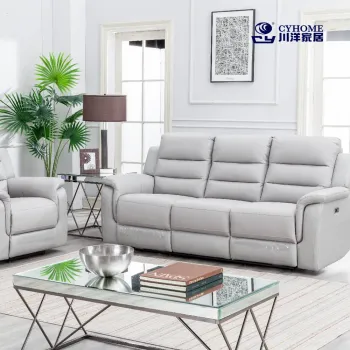 Adjustable Gray Fabric Manual Recliner Design
