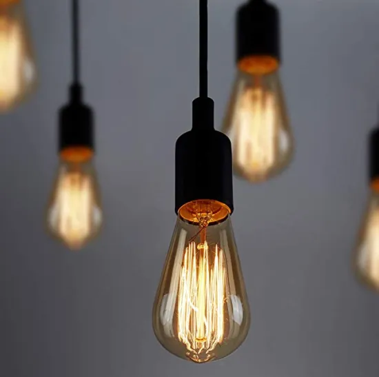 Vintage E27 Straight Filament Edison Bulb for Antique Decoration