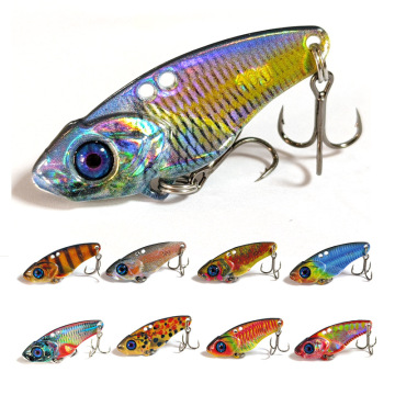 3D Realistic Printing Design Metal Wobbler Sinking VIB Fishing Bait - Adjustable Action Quick Search Mode