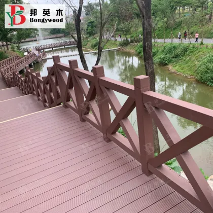Easy Installation Rot-Proof WPC Railing and Waterproof Guardrails for Outdoor Gardens