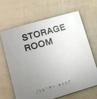 Braille under ADA auditorium number