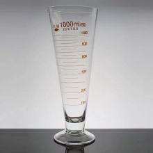Cilindro de medição de vidro da forma cônica de 1000 ml de laboratório