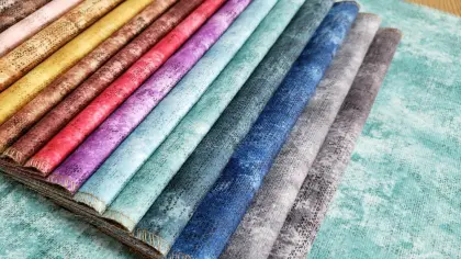 Colorful Knitted Polyester Bronzed Velvet Fabric