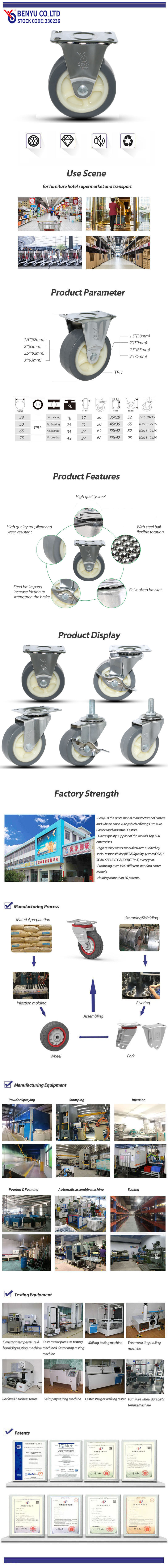 Pu Shopping Trolley Wheels