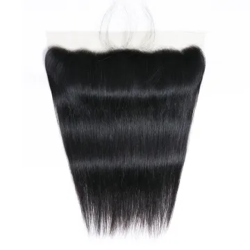 Brazilian Silky Straight Remy Human Hair Transparent Lace Frontal Closure 150% Density Ear To Ear 13x4 Lace Frontal Closure