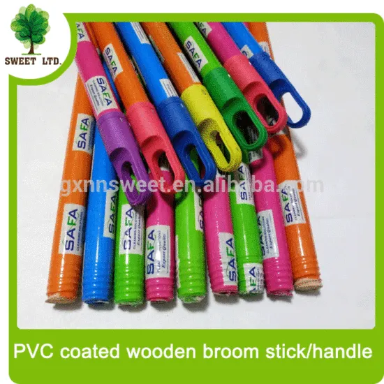 Household floor cleaning tool accessories PVC cover broom wooden stick mop handle