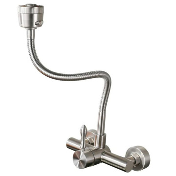 Sanitary ware Kitchen Stainless Steel Wall Mounted Hot And Cold Walter Mixer Tap Basin Faucet